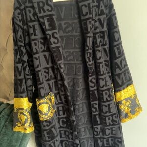 Classic Versace Black and Gold Patterned bath robe